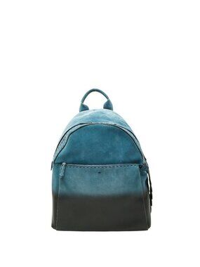 Fendi Selleria Croco Backpack Blue Black Suede Leather Fendi selleria backpack - Gem main image 2